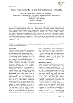 Forms of carbon in the soil and their influence on soil