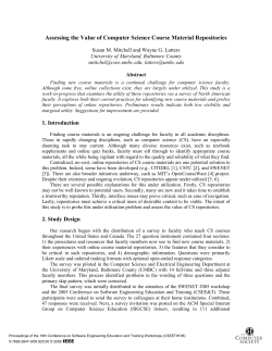Assessing the Value of Computer Science Course Material