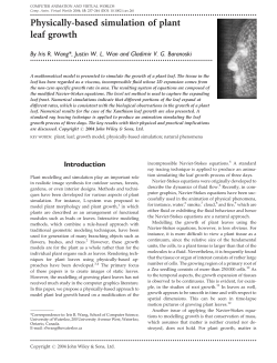 Physically-based simulation of plant leaf growth
