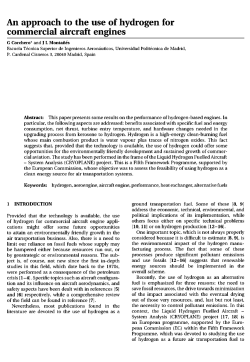 An approach to the use of hydrogen for commercial aircraft engines