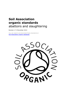 Soil Association organic standards abattoirs and slaughtering