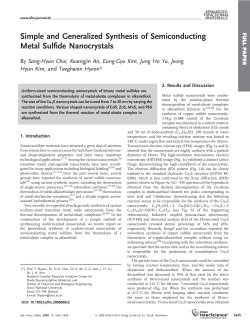 Simple and Generalized Synthesis of Semiconducting Metal Sulfide