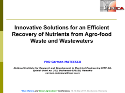 Innovative Solutions for efficient recovery of nutrients