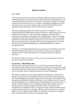 1 MOSSACK FONSECA FACT SHEET `Our firm, like many firms