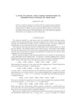 A NOTE ON MONTE CARLO MODEL