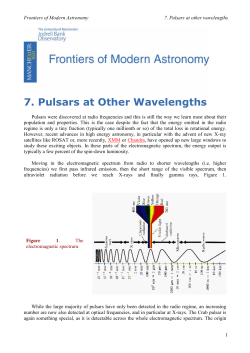 7: Pulsars at other wavelengths