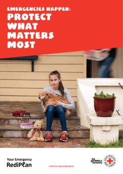 emergencies happen - Australian Red Cross