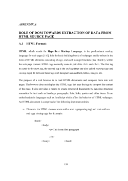 role of dom towards extraction of data from html