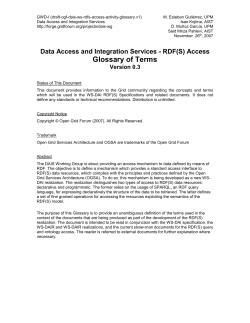 GGF OGSA Glossary