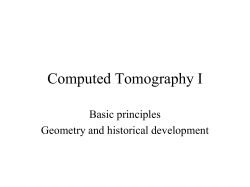 Computed Tomography I
