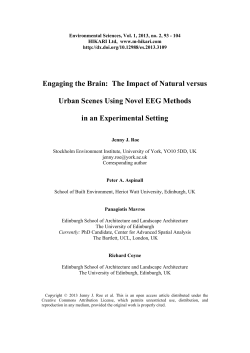 The Impact of Natural versus Urban Scenes Using Novel
