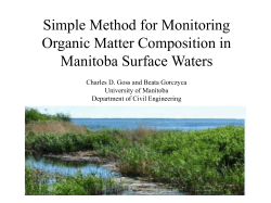 Simple Method for Monitoring Organic Matter