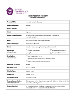 Strategy - Bishop Grosseteste University