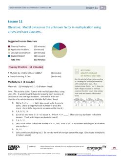 Grade 3 Mathematics Module 1, Topic D, Lesson 11