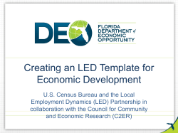 Creating an LED Template for Economic Development