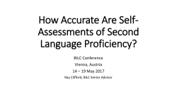 How Accurate Are Self-Assessments of Second - NATO