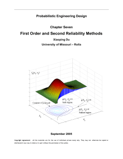 Chapter 7 First Order and Second Reliability Methods