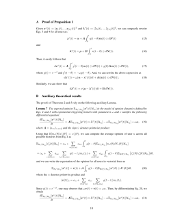 A Proof of Proposition 1 B Auxiliary theoretical results