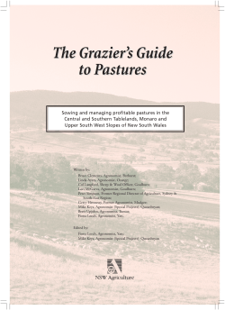 The grazier`s guide to pastures