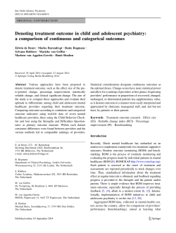 Denoting treatment outcome in child and adolescent psychiatry: a