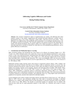 Addressing Cognitive Differences and Gender During Problem Solving