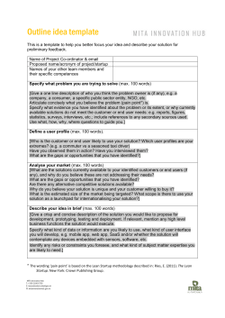 Outline Idea Template
