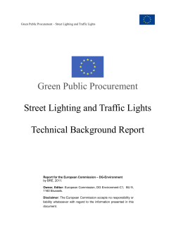 Green Public Procurement Street Lighting and Traffic Lights