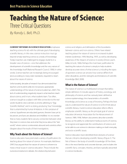 Teaching the Nature of Science: