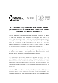 NVA`s Speed of Light reaches 2500 runners, as the project launches