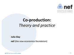 service users or co-producers of their own care