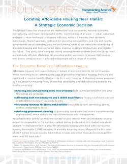 policy brief - Reconnecting America