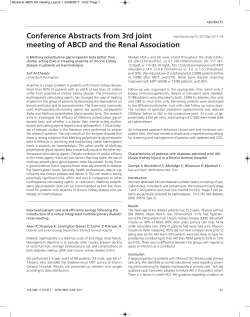 Conference Abstracts from 3rd joint meeting of ABCD and the Renal