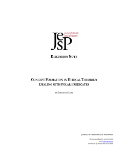 Concept Formation in Ethical Theories: Dealing with Polar