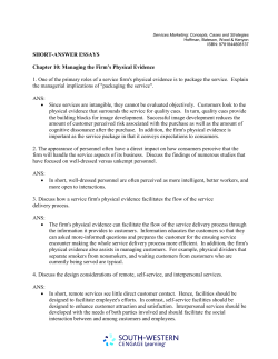SHORT-ANSWER ESSAYS