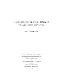 Harmonic state space modelling of voltage source converters
