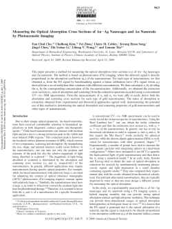 Measuring the Optical Absorption Cross Sections of Au&minus;Ag