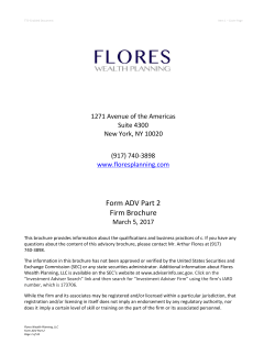 Form ADV Part 2 Firm Brochure