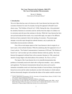 The Coase Theorem in the Textbooks, 1960