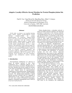 Adaptive Locality-Effective Kernel Methods for Phosphorylation Site