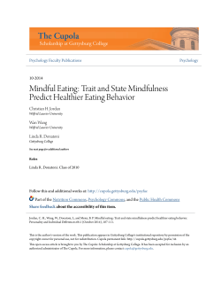 Mindful Eating: Trait and State Mindfulness Predict Healthier Eating