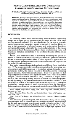 Monte Carlo Simulation for Correlated Variables with Marginal