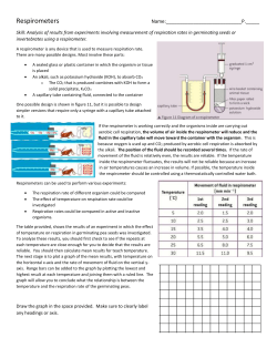 Data-based questions: Oxygen consumption in tobacco hornworms