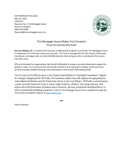 The Mortgage House Makes First Donation From Its Community Fund