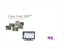 Case Cost 360 - Management Health Solutions