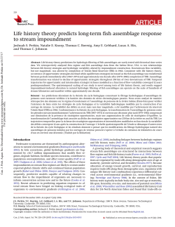 Life history theory predicts long-term fish assemblage response to