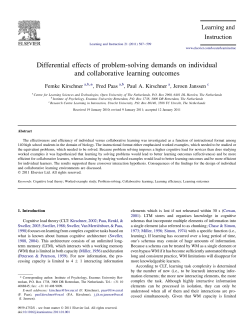 Differential effects of problem-solving demands on individual and