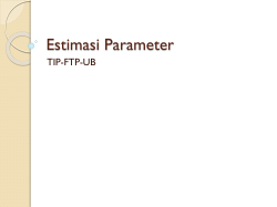 Estimasi Parameter