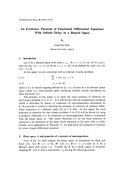 An Existence Theorem of Functional Differential Equations With