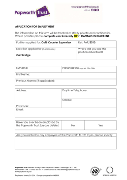 Application for employment