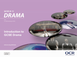 OCR GCSE (9-1) Drama Introduction to Drama